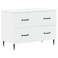vidaXL Badrumsskåp med handfat HAARLEM Vit 82 x 41 x 58,5 cm