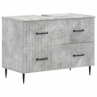 vidaXL Badrumsskåp med handfat HAARLEM Betonggrå 82 x 41 x 58,5 cm