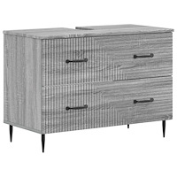 vidaXL Badrumsskåp med handfat HAARLEM Grå Sonoma 82 x 41 x 58,5 cm