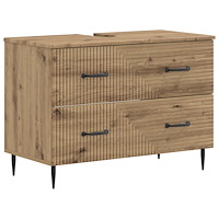 vidaXL Badrumsskåp med handfat HAARLEM Artisan-ek 82 x 41 x 58,5 cm