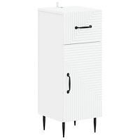 vidaXL Badrumsskrubb HAARLEM Vit 30 x 31 x 80 cm Konstruerat trä