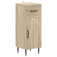 vidaXL Badrumsskrubb HAARLEM Sonoma-ek 30 x 31 x 80 cm Konstruerat trä