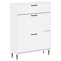 vidaXL Skoskåp HAARLEM 78 x 24 x 103 cm Konstruerat trä Vit
