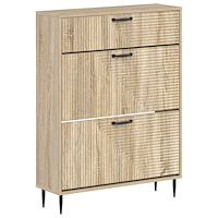vidaXL Skoskåp HAARLEM 78 x 24 x 103 cm Konstruerat trä Sonoma-ek
