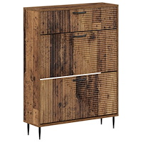 vidaXL Skoskåp HAARLEM 78 x 24 x 103 cm Konstruerat trä Gammalt trä