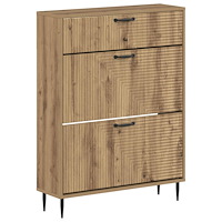 vidaXL Skoskåp HAARLEM 78 x 24 x 103 cm Konstruerat trä Artisan-ek