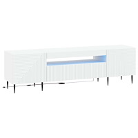 vidaXL LED TV-skåp Vit Konstruerat trä
