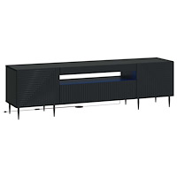 vidaXL LED TV-skåp Svart Konstruerat trä