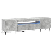 vidaXL LED TV-skåp Betonggrå Konstruerat trä