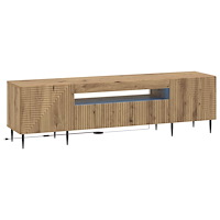 vidaXL LED TV-skåp Artisan-ek Konstruerat trä