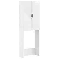 vidaXL Toalett skåp HAARLEM Vit högglans 66 x 25,5 x 190 cm