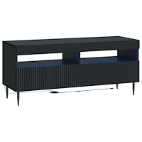 vidaXL LED TV-skåp Svart Konstruerat trä