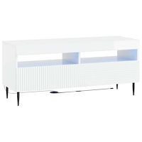 vidaXL LED TV-skåp Vit högglans Konstruerat trä