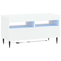 vidaXL LED TV-skåp Vit Konstruerat trä