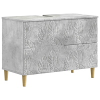 vidaXL Badrumsskåp med handfat DELFT Betonggrå 82 x 41 x 59 cm