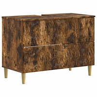 vidaXL Badrumsskåp med handfat DELFT Rökt ek 82 x 41 x 59 cm