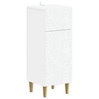 vidaXL Badrumsskrubb DELFT Vit 30 x 31 x 80 cm Konstruerat trä