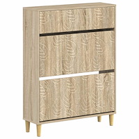 vidaXL Skoskåp DELFT 78 x 24 x 103 cm Konstruerat trä Sonoma-ek
