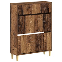 vidaXL Skoskåp DELFT 78 x 24 x 103 cm Konstruerat trä Gammalt trä