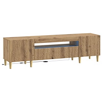 vidaXL LED TV-skåp Artisan-ek Konstruerat trä