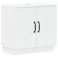 vidaXL Badrumsskåp med handfat HOORN Vit 59,5 x 31,5 x 56 cm