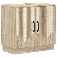 vidaXL Badrumsskåp med handfat HOORN Sonoma-ek 59,5 x 31,5 x 56 cm