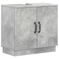 vidaXL Badrumsskåp med handfat HOORN Betonggrå 59,5 x 31,5 x 56 cm