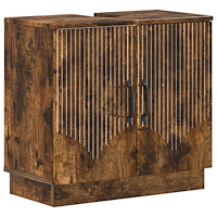 vidaXL Badrumsskåp med handfat HOORN Rökt ek 59,5 x 31,5 x 56 cm