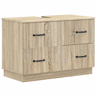 vidaXL Badrumsskåp med handfat HOORN Sonoma-ek 82 x 41 x 56 cm