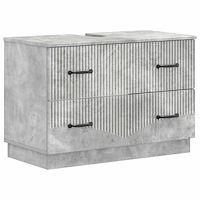 vidaXL Badrumsskåp med handfat HOORN Betonggrå 82 x 41 x 56 cm