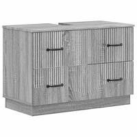 vidaXL Badrumsskåp med handfat HOORN Grå Sonoma 82 x 41 x 56 cm