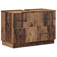 vidaXL Badrumsskåp med handfat HOORN Gammalt trä 82 x 41 x 56 cm