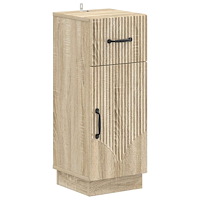 vidaXL Badrumsskrubb HOORN Sonoma-ek 30 x 31 x 77 cm Konstruerat trä