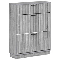 vidaXL Skoskåp HOORN 78 x 24 x 100 cm Konstruerat trä Grå Sonoma