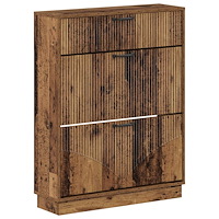 vidaXL Skoskåp HOORN 78 x 24 x 100 cm Konstruerat trä Gammalt trä
