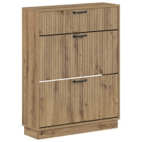 vidaXL Skoskåp HOORN 78 x 24 x 100 cm Konstruerat trä Artisan-ek