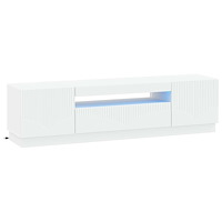 vidaXL LED TV-skåp Vit Konstruerat trä