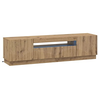 vidaXL LED TV-skåp Artisan-ek Konstruerat trä