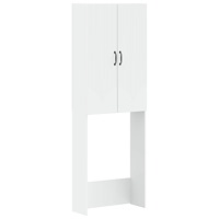 vidaXL Toalett skåp HOORN Vit 66 x 25,5 x 190 cm Konstruerat trä