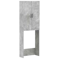 vidaXL Toalett skåp HOORN Betonggrå 66 x 25,5 x 190 cm Konstruerat trä