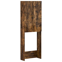 vidaXL Toalett skåp HOORN Rökt ek 66 x 25,5 x 190 cm Konstruerat trä