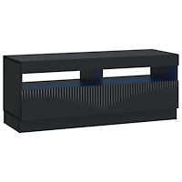 vidaXL LED TV-skåp Svart Konstruerat trä