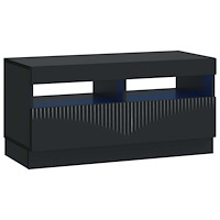 vidaXL LED TV-skåp Svart Konstruerat trä