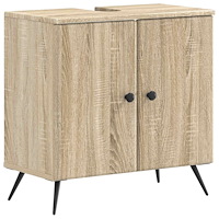 vidaXL Badrumsskåp med handfat BREDA Sonoma-ek 59,5 x 31,5 x 59 cm