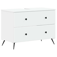vidaXL Badrumsskåp med handfat BREDA Vit 82 x 41 x 59 cm