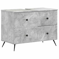 vidaXL Badrumsskåp med handfat BREDA Betonggrå 82 x 41 x 59 cm