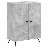 vidaXL Badrumsskrubb BREDA Betonggrå 59,5 x 31 x 80 cm Konstruerat trä