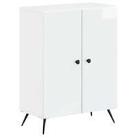 vidaXL Badrumsskrubb BREDA Vit högglans 59,5 x 31 x 80 cm