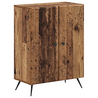 vidaXL Badrumsskrubb BREDA Gammalt trä 59,5 x 31 x 80 cm