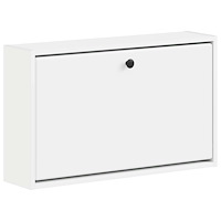 vidaXL Väggmonterad skoskåp BREDA 71 x 17 x 43 cm Konstruerat trä Vit